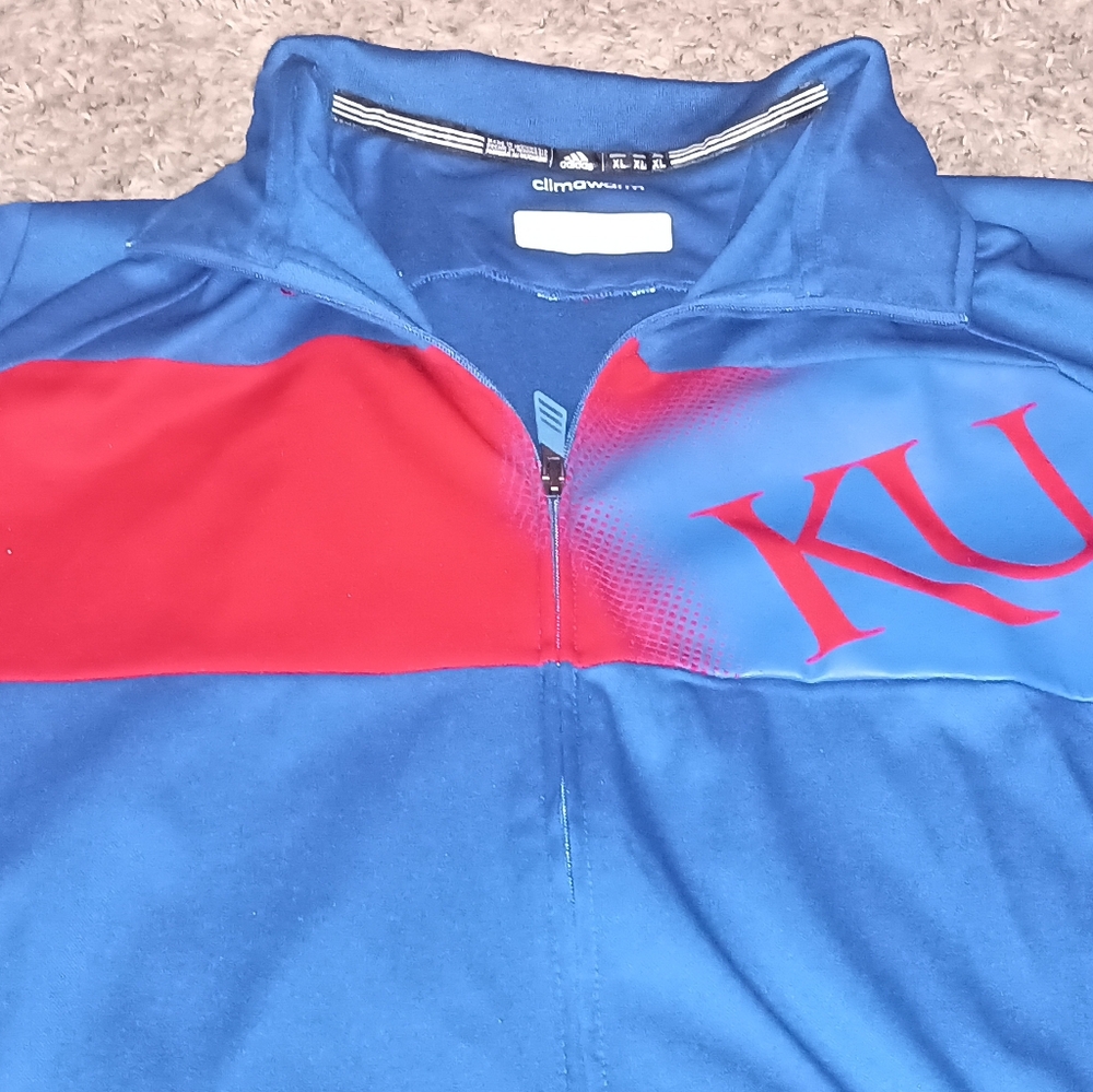 Adidas Climawarm Kansas University Jayhawks Warm Up Jacket Shorts Men's College - Picture 8 of 9